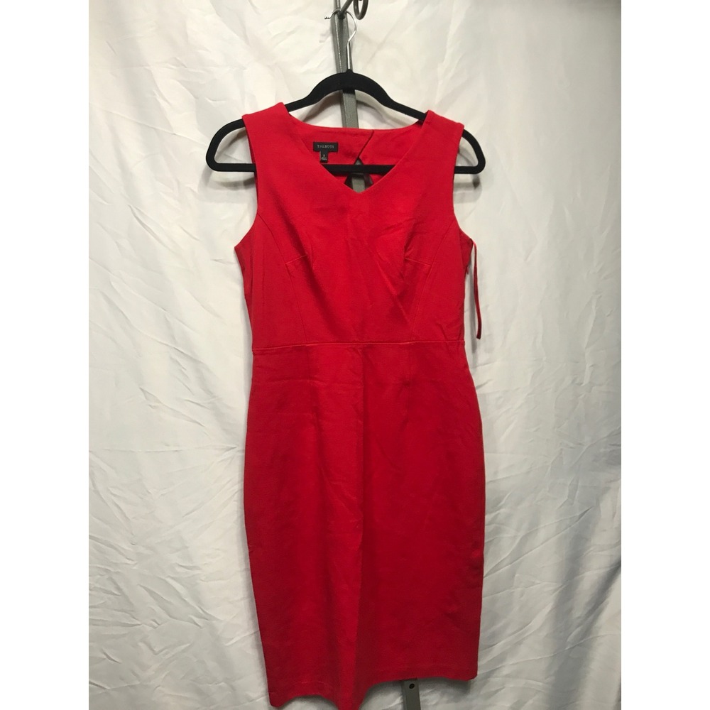 Talbots Red Sleeveless Sheath Dress